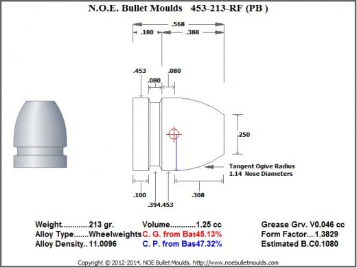 N.O.E._Bullet_Moulds_453-213-RF_(PB_)_213_gr_Sketch
