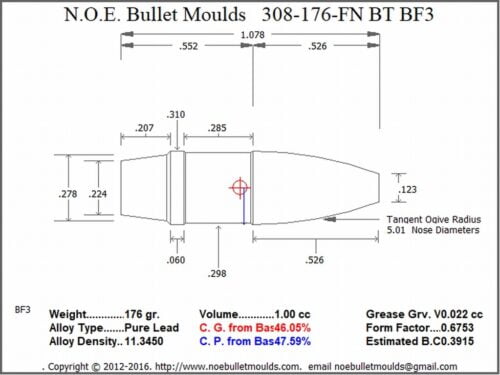 308-176-FN-BF3 4 Cavity BT Brass - Image 2
