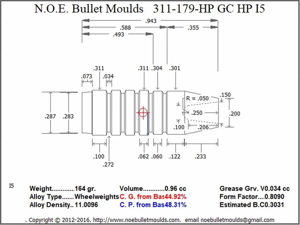 311-179-FN-I5 2 Cavity RG2 GC Brass - Image 2