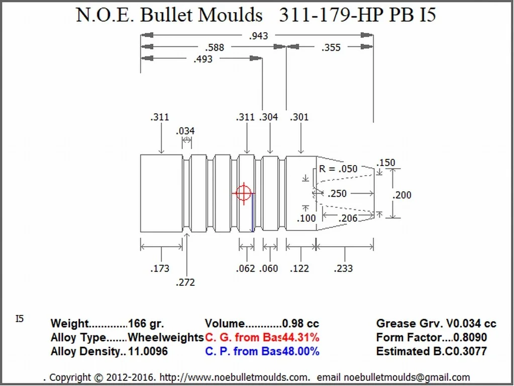 311-179-FN-I5 2 Cavity RG2 1GC/1PB Brass - Image 3