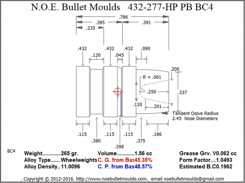 432-277-SWC-BC4 4 Cavity RG4 PB Brass - Image 2