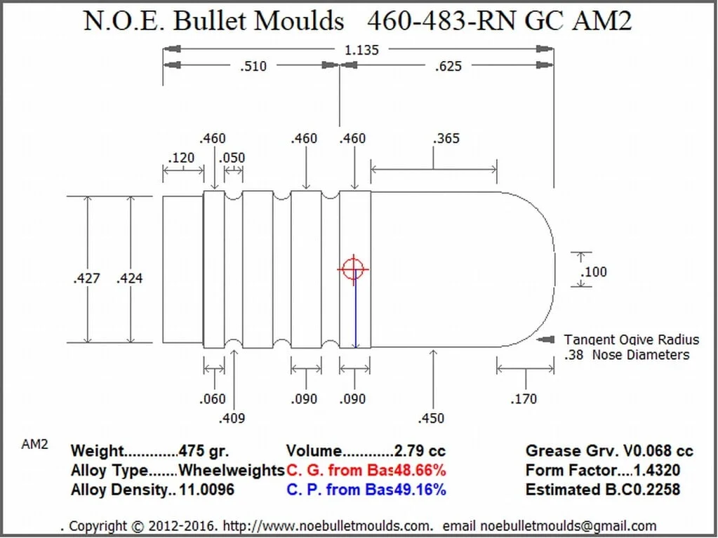 460-483-RN-AM2 2 Cavity GC Brass - Image 2