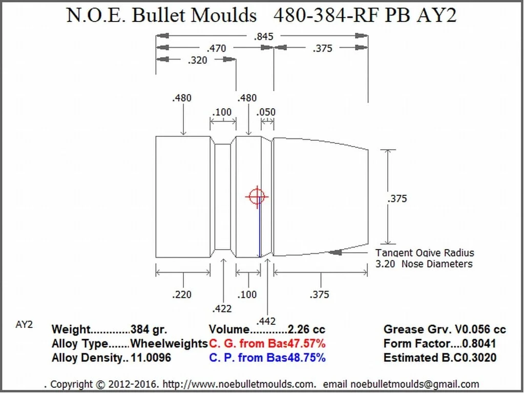 480-384-RF-AY2 2 Cavity RG2 PB Brass - Image 3