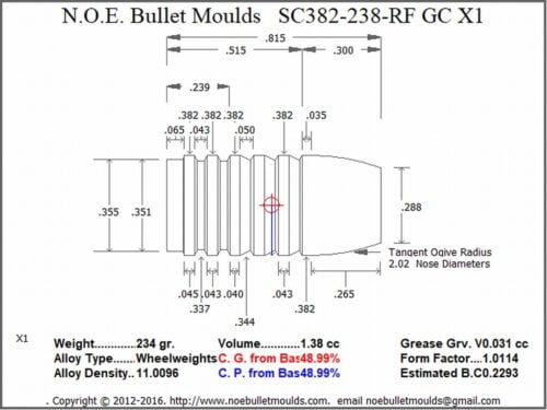 SC382-238-RF-X1 2 Cavity GC Brass - Image 2