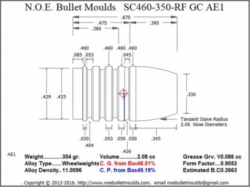 SC460-350-RF-AE1 4 Cavity PB Brass - Image 2