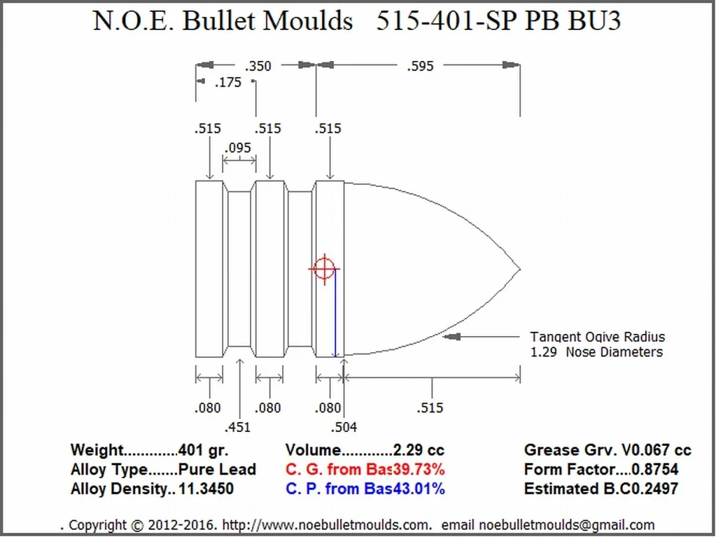 515-401-SP-BU3 3 Cavity PB - Image 2