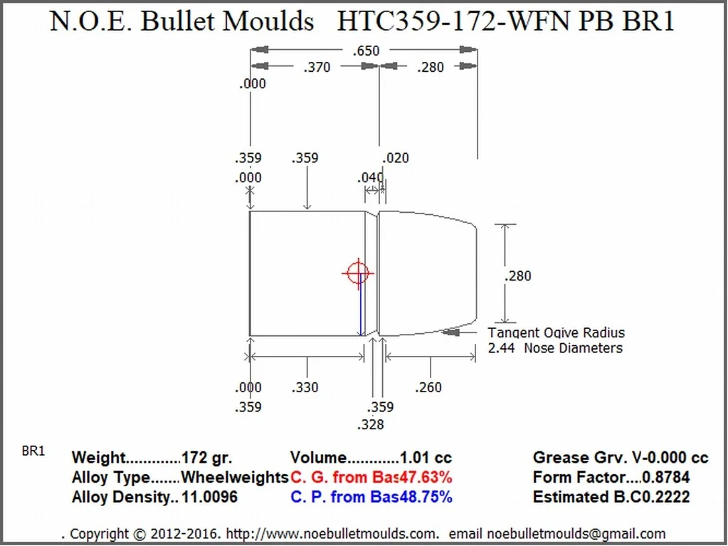 HTC359-172-WFN-BR1 2 Cavity PB Brass - Image 2