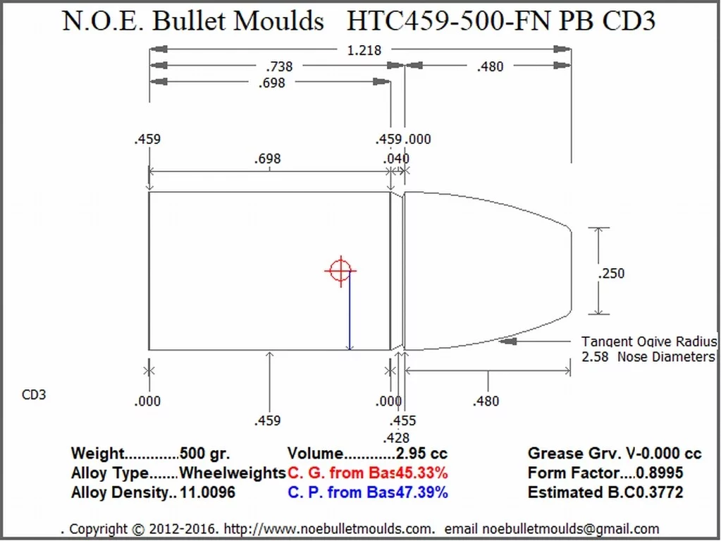 HTC459-500-FN-CD3 2 cavity PB Steel - Image 2