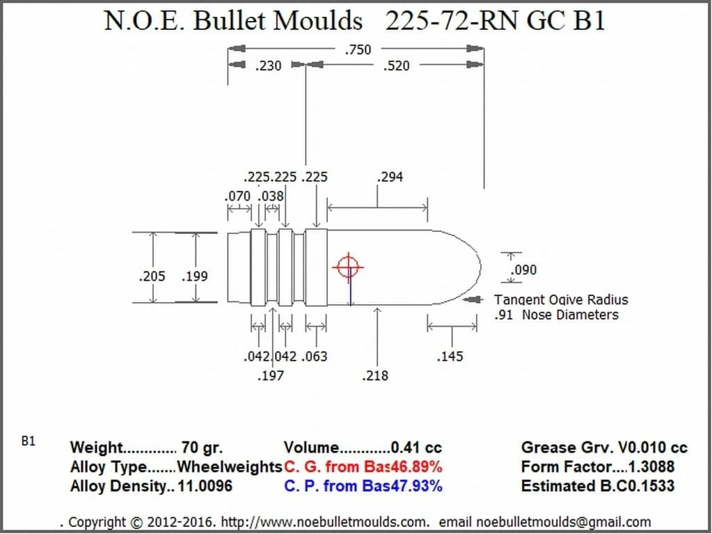 225-72-RN-B1 5 Cavity GC Brass - Image 2