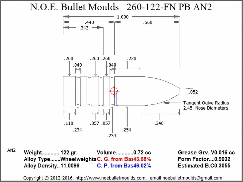 260-122-FN-AN2 2 Cavity 1GC/1PB Brass - Image 2