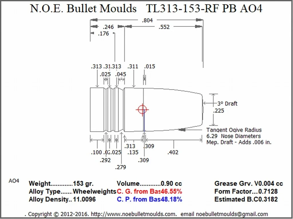 TL313-153-RF-AO4 4 Cavity PB Brass - Image 2
