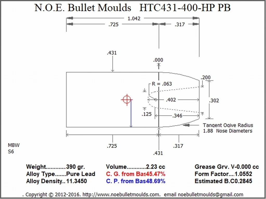 HTC431-400-FN-S6 2 Cavity RG2 PB Brass - Image 2