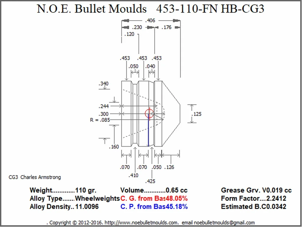 453-110-FN-CG3 2 Cavity Hollow-Base Brass - Image 2