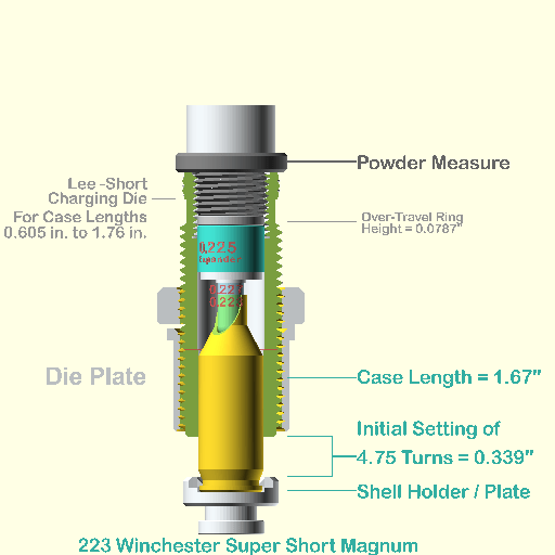 .223 WSSM Powder Through Expander Kit - Image 3