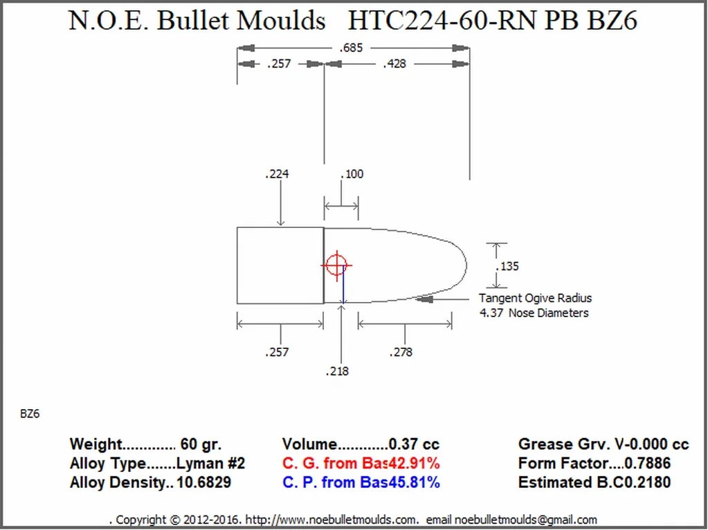 HTC224-60-RN-BZ6 4 Cavity PB - Image 2